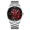 Car Wheel Rim Steering Watch for Man Rotating 3D Sports Car Men Watches Quartz Waterproof Wheel Wristwatch